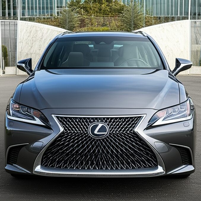 北米の駐車場に置かれた左ハンドルのレクサスの画像