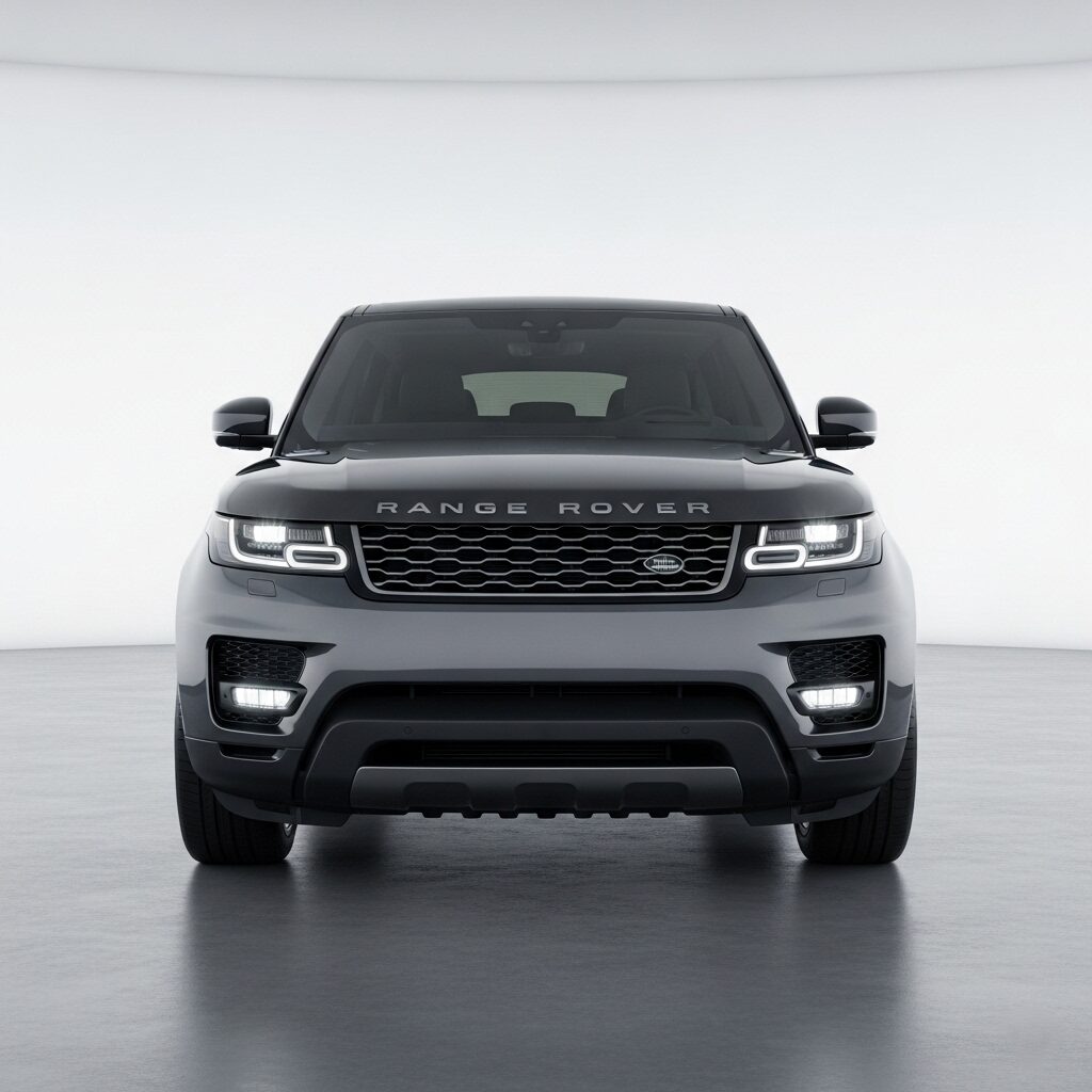 land-rover-price-reasons クリーンな空間に停まっている、ランドローバーの正面の画像